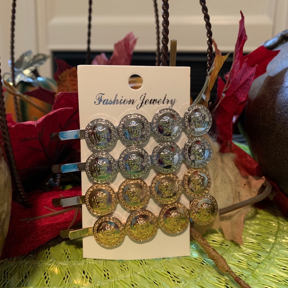 Gold and silver hair Barrettes